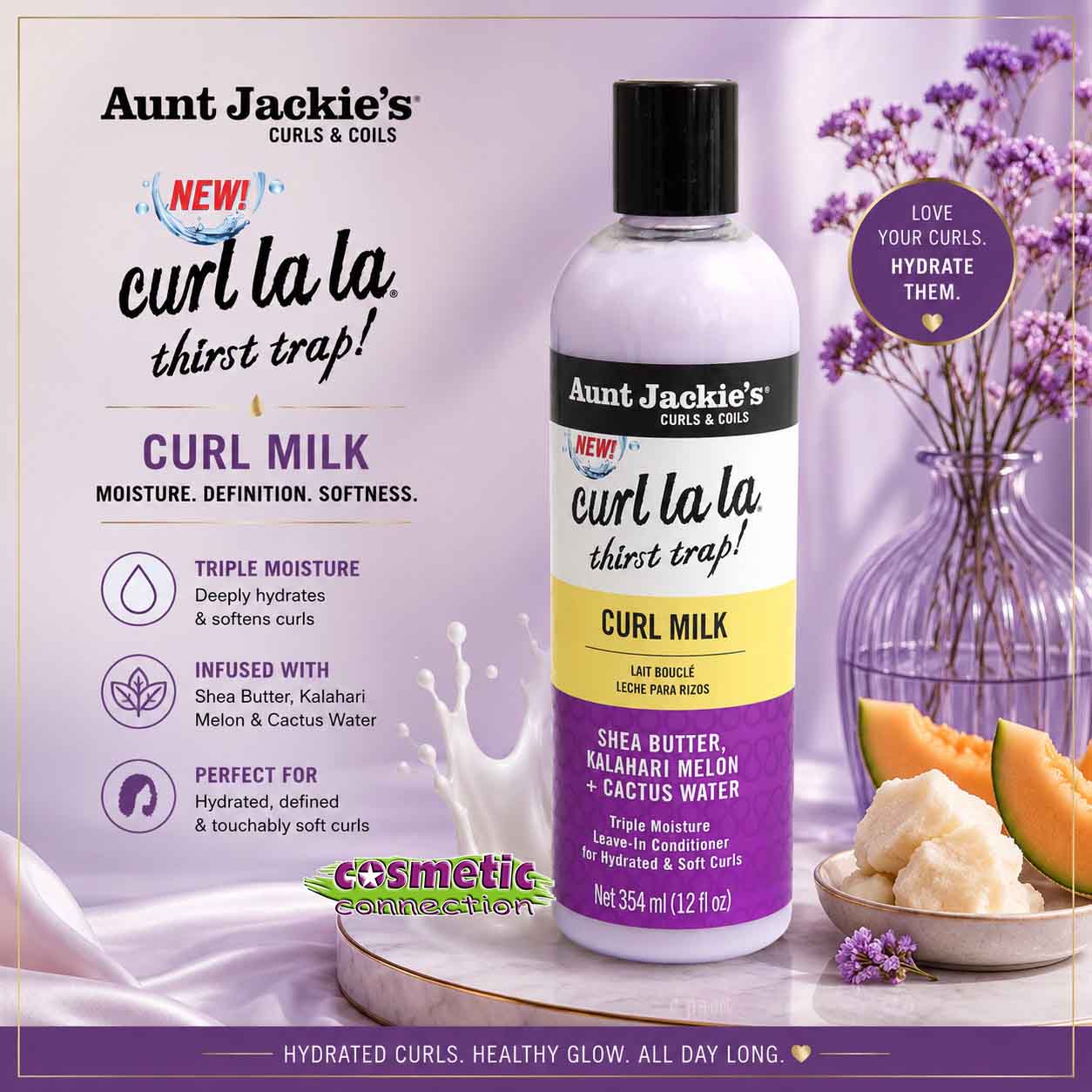 Curl La La Thirst Trap Curl Milk 354ml | Triple Moisture Leave-In