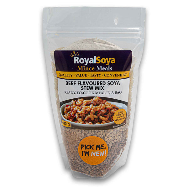 Royal Soya, Soya Stew Mix Beef Flavoured Meal in Bag 400g - Cosmetic Connection