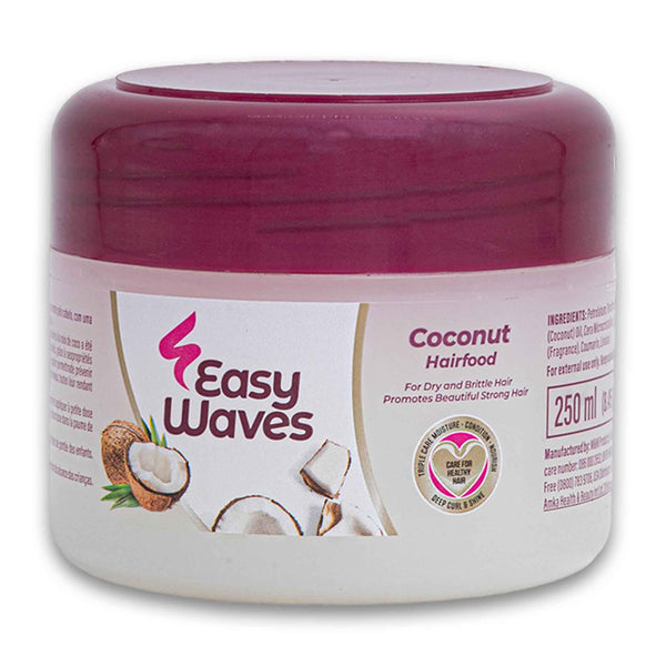 Easy Waves, Coconut Hairfood for Dry and Brittle Hair 250ml - Cosmetic Connection