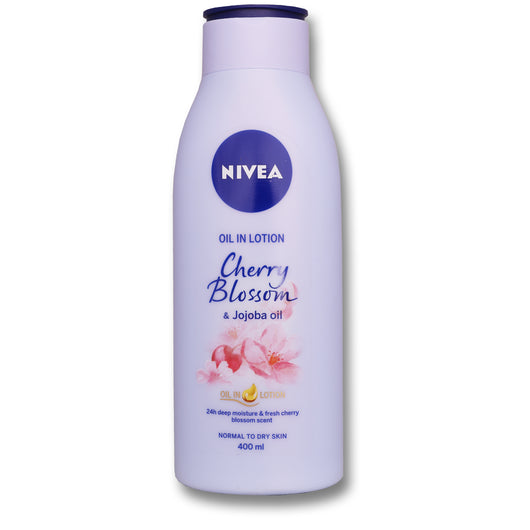 Nivea, Cherry Blossom & Jojoba Oil in Body Lotion Normal to Dry Skin 400ml - Cosmetic Connection