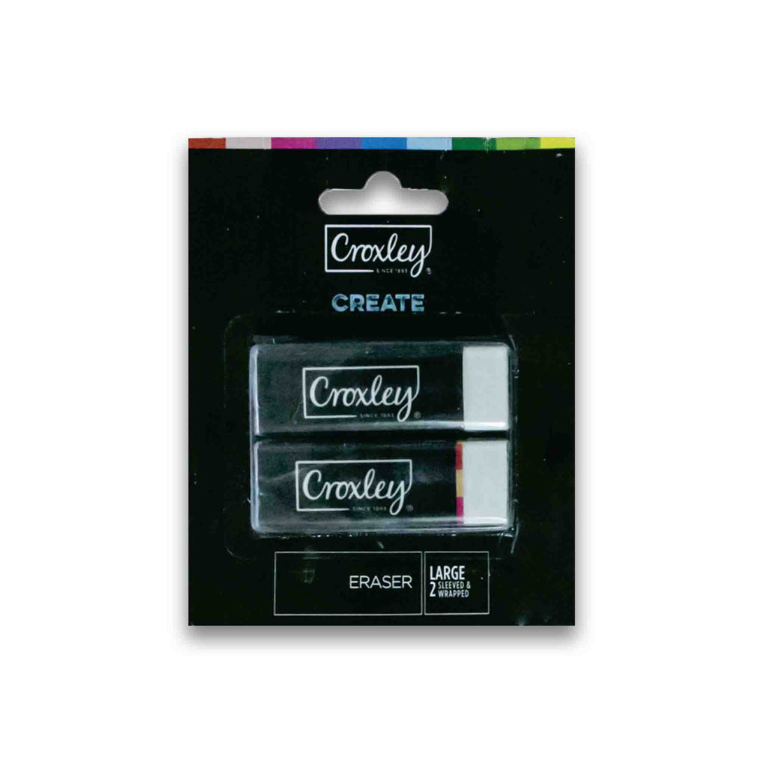 Croxley, Eraser Large 2 Pack - Cosmetic Connection