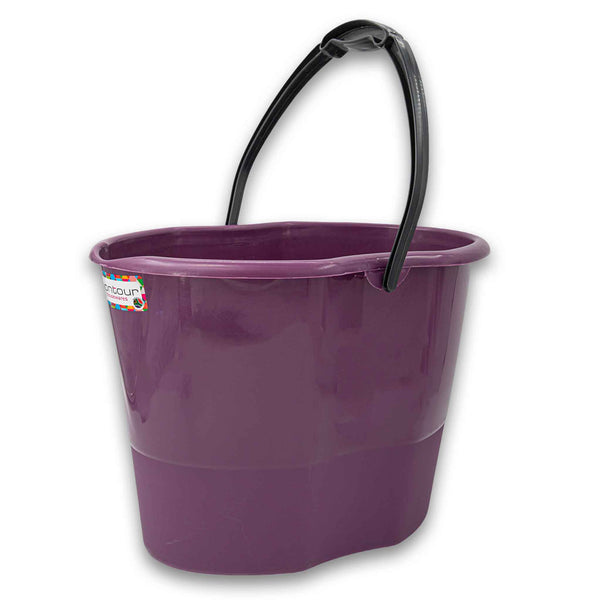 Buzz, Recycled Plastic Basin Bucket with Handle 15L - Assorted Colour - Cosmetic Connection