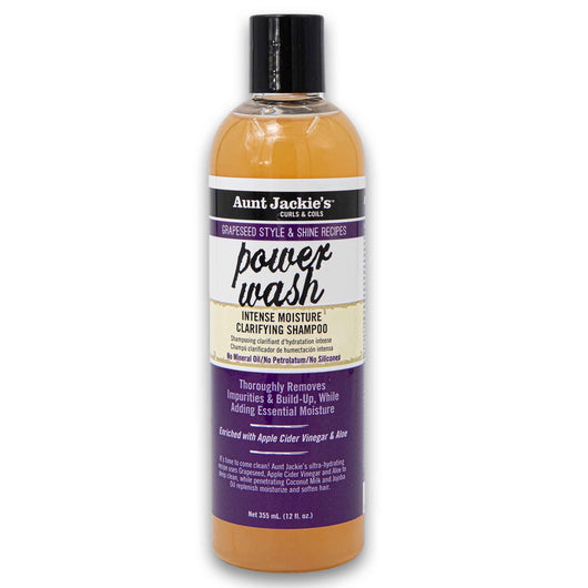 Aunt Jackie's Curls & Coils, Power Wash Intense Moisture Clarifying Shampoo 355ml - Cosmetic Connection