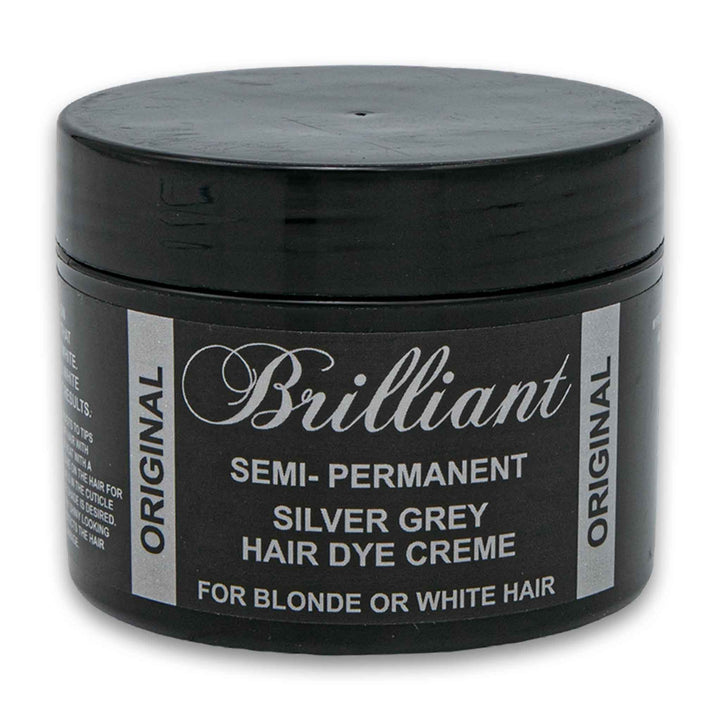 Brilliant, Semi-permanent Silver Grey Hair Dye Cream 150ml - Cosmetic Connection