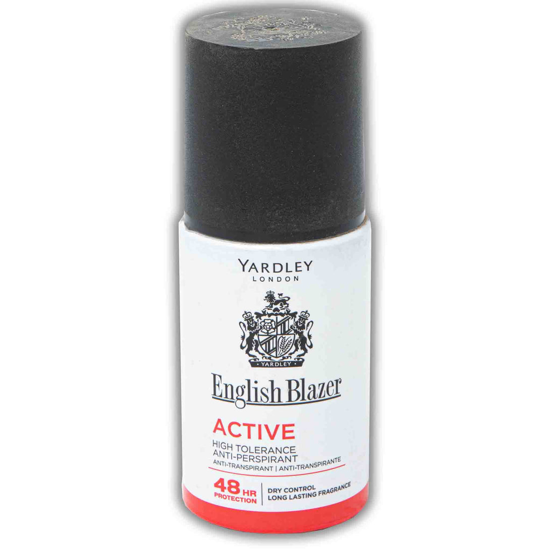 Yardley - London, English Blazer Anti-perspirant Active High Tolerance Roll On 50ml - Cosmetic Connection