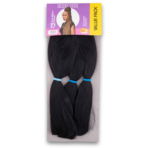 Darling, One Million Braid 20" #1 Value Pack 100% Kanekalon Fiber - Cosmetic Connection