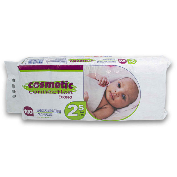Cosmetic Connection, Baby Economy Disposable Nappies for Boys & Girls 100 Pack - Cosmetic Connection