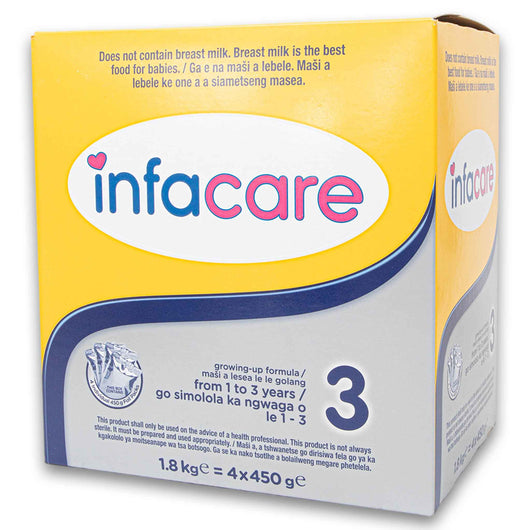 Infacare, Growing-up Formula Stage 3 from 1 to 3 Years 4 x 450g - Cosmetic Connection