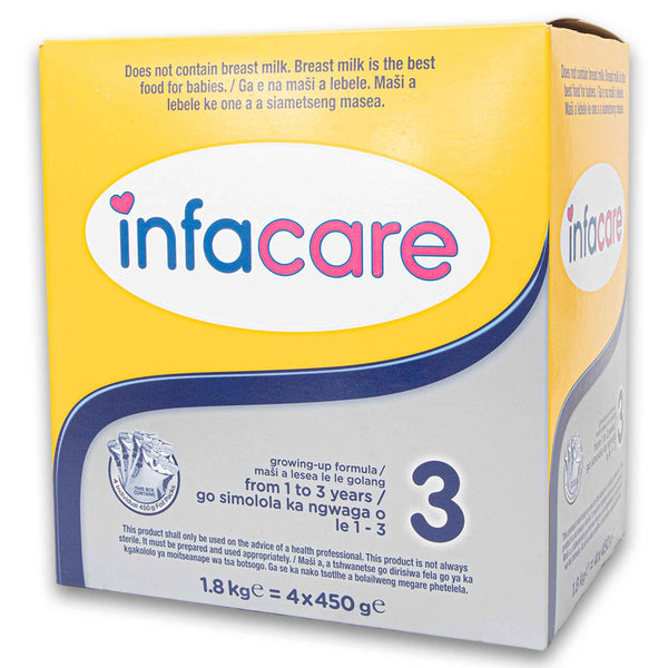 Infacare, Growing-up Formula Stage 3 from 1 to 3 Years 4 x 450g - Cosmetic Connection