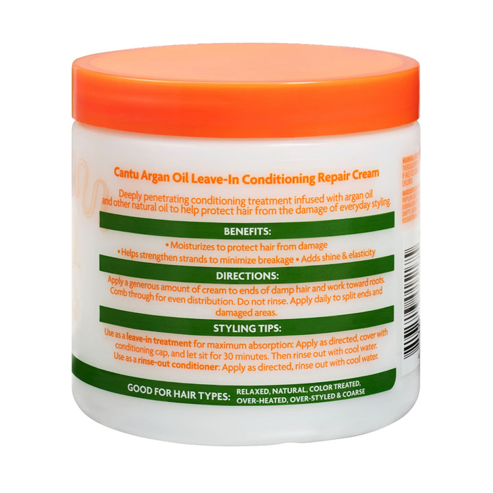 Cantu, Leave-in Conditioning Repair Cream Argan Oil 453g - Cosmetic Connection