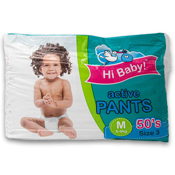 Hi Baby!, Baby Active Pull Up Pants 50 Unisex Diapers - Cosmetic Connection