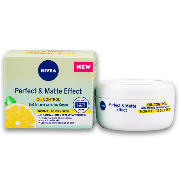 Perfect & Matte Effect Oil Control 3 in 1 Miracle Vanishing Cream 50ml - Normal to Oily Skin