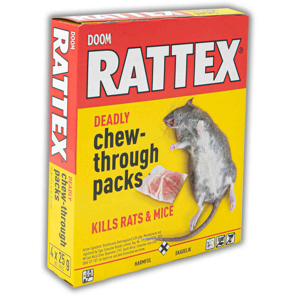 Doom, Rattex Deadly Chew Through Packs 100g - Cosmetic Connection