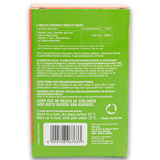 Vitatech, Vitamin C 1000mg Buffered 60 Coated Tablets - Cosmetic Connection