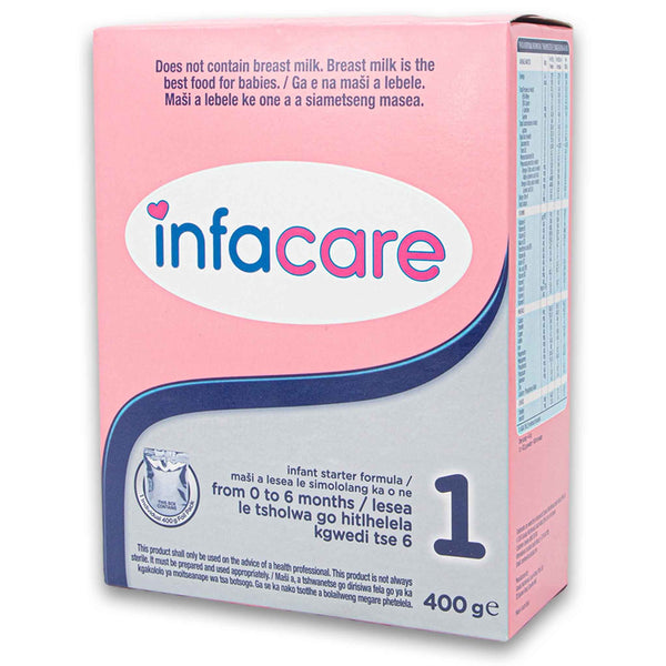 Infacare, Infant Starter Formula Stage 1 from 0 to 6 Months 400g - Cosmetic Connection
