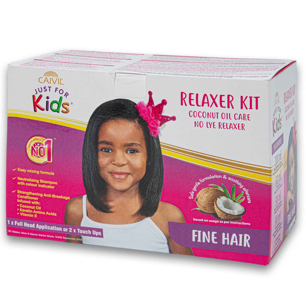 Caivil, Just for Kids No Lye Relaxer Kit Coconut Oil Care - Cosmetic Connection