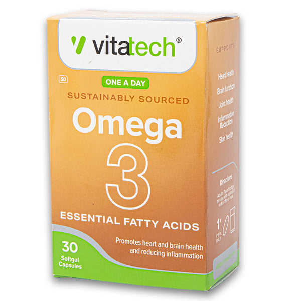 Vitatech, Omega 3 Essential Fatty Acids 30 Softgel Capsules - Cosmetic Connection
