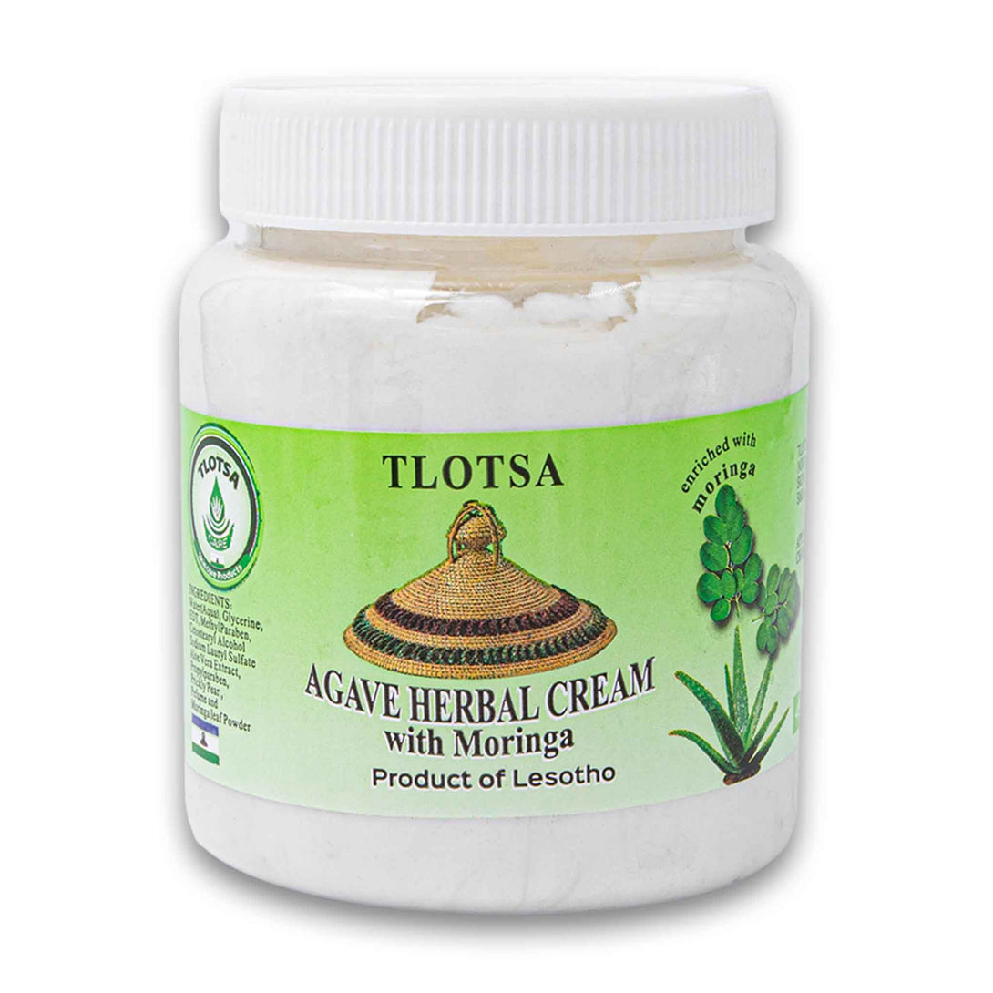 Tlotsa, Agave Herbal Moringa Cream 450g - Cosmetic Connection