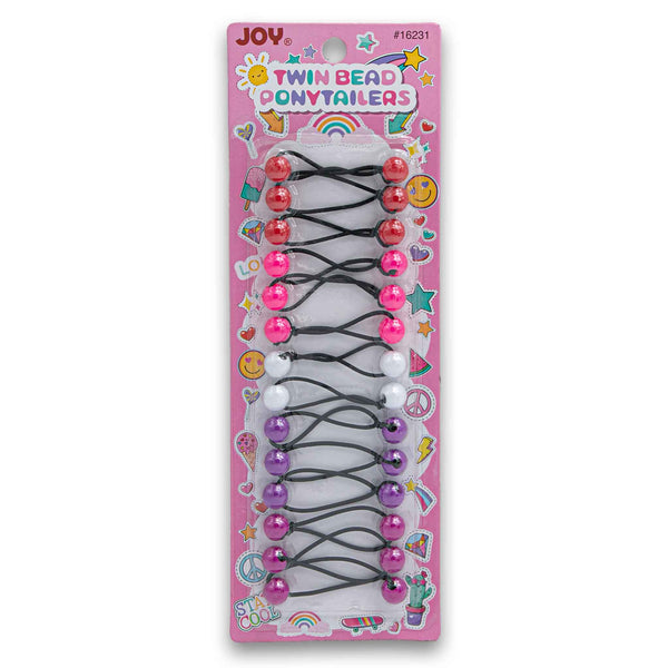 Tinkle, Twin Bead Ponytailers Hair Accessories 14 Pack - Cosmetic Connection