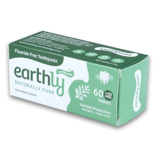 Earthly, Toothpaste Tablets 90 Pack - No Water Needed - Cosmetic Connection