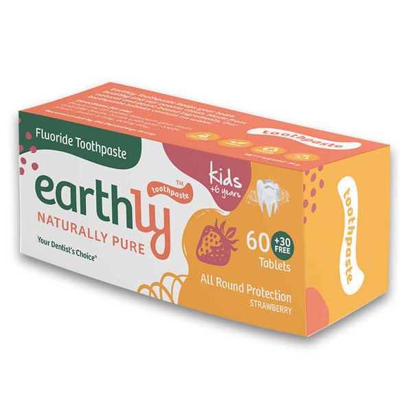 Earthly, Kids Toothpaste Tablets 90 Pack - No Water Needed - Cosmetic Connection