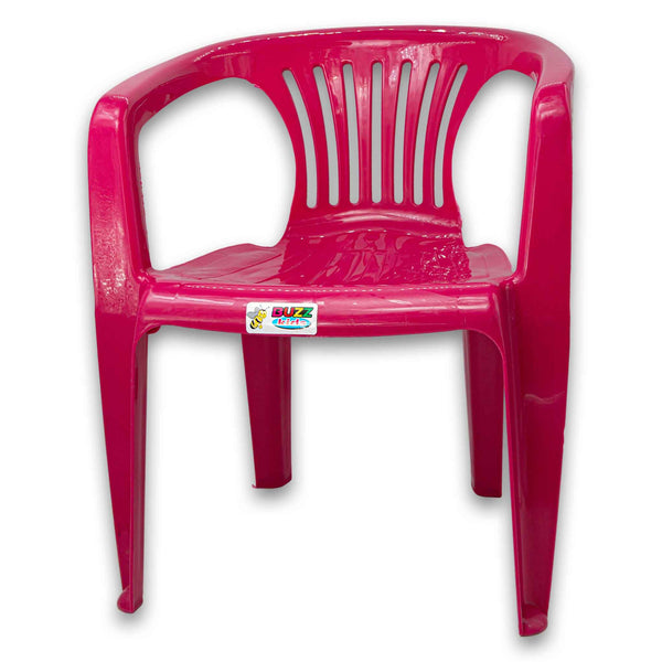 Buzz, Virgin Plastic Kiddies Chair with Armrest 46cm x 34cm x 34cm - Assorted Colour - Cosmetic Connection