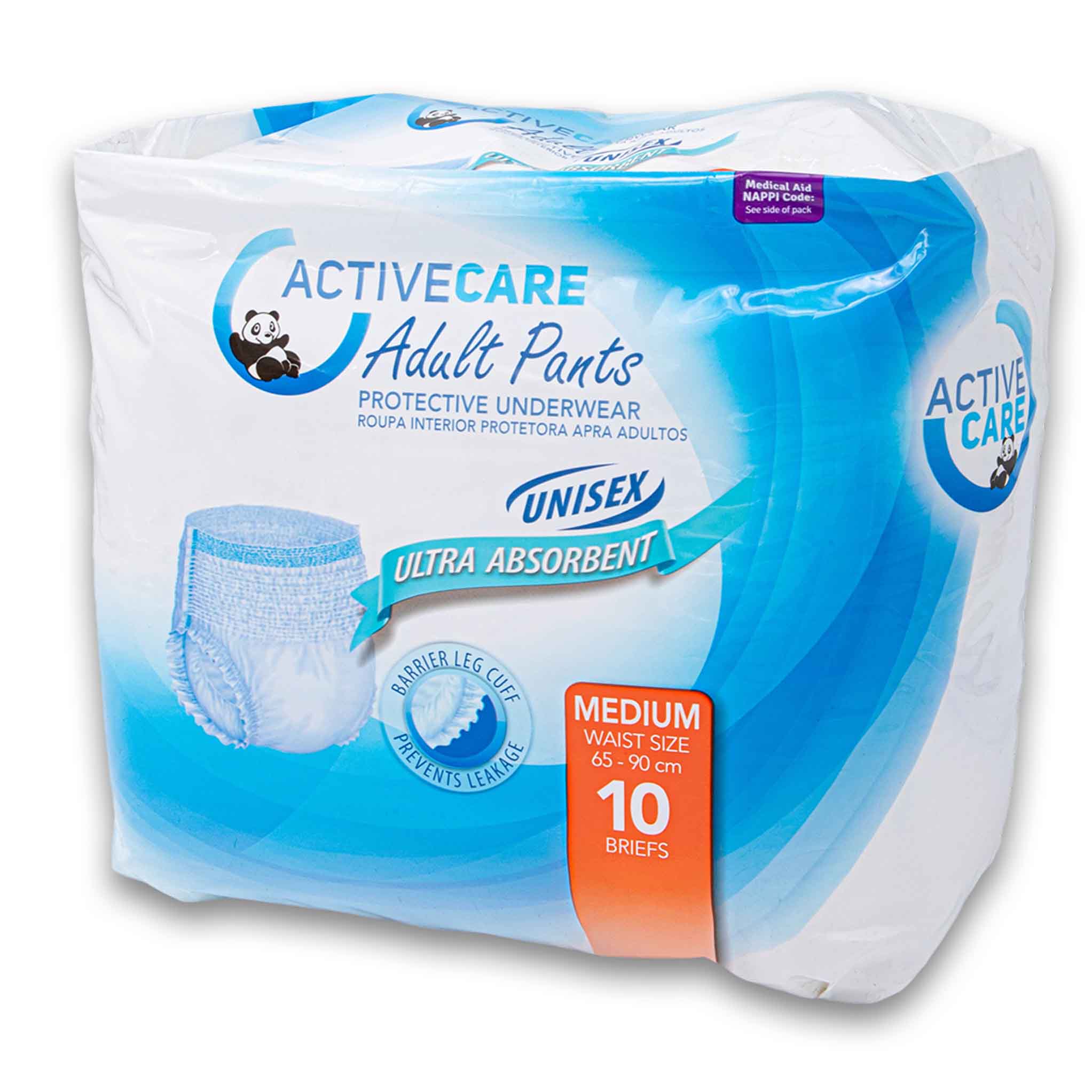 Active Care, Adult Pants Protective Underwear Medium 10 Pack - Cosmetic Connection