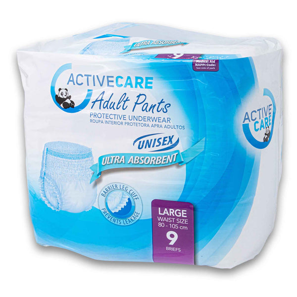 Active Care, Adult Pants Protective Underwear Large 9 Pack - Cosmetic Connection