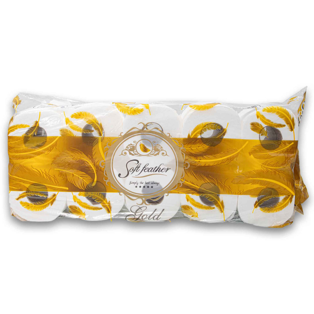 Soft Feather, Gold Toilet Paper 2 Ply 10 Pack - Cosmetic Connection