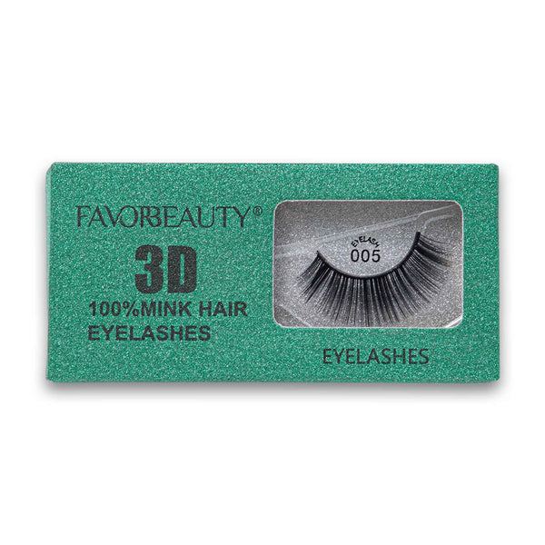 Favor Beauty, False Eyelashes 100% Mink Hair Green 3D #003 - Cosmetic Connection