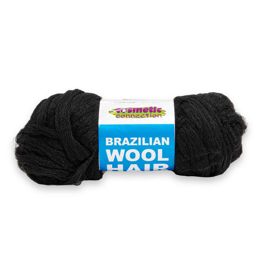 Cosmetic Connection, Brazilian Wool Hair 80g Black | 100% Acrylic – Soft Durable & Perfect for Braiding or Styling - Cosmetic Connection
