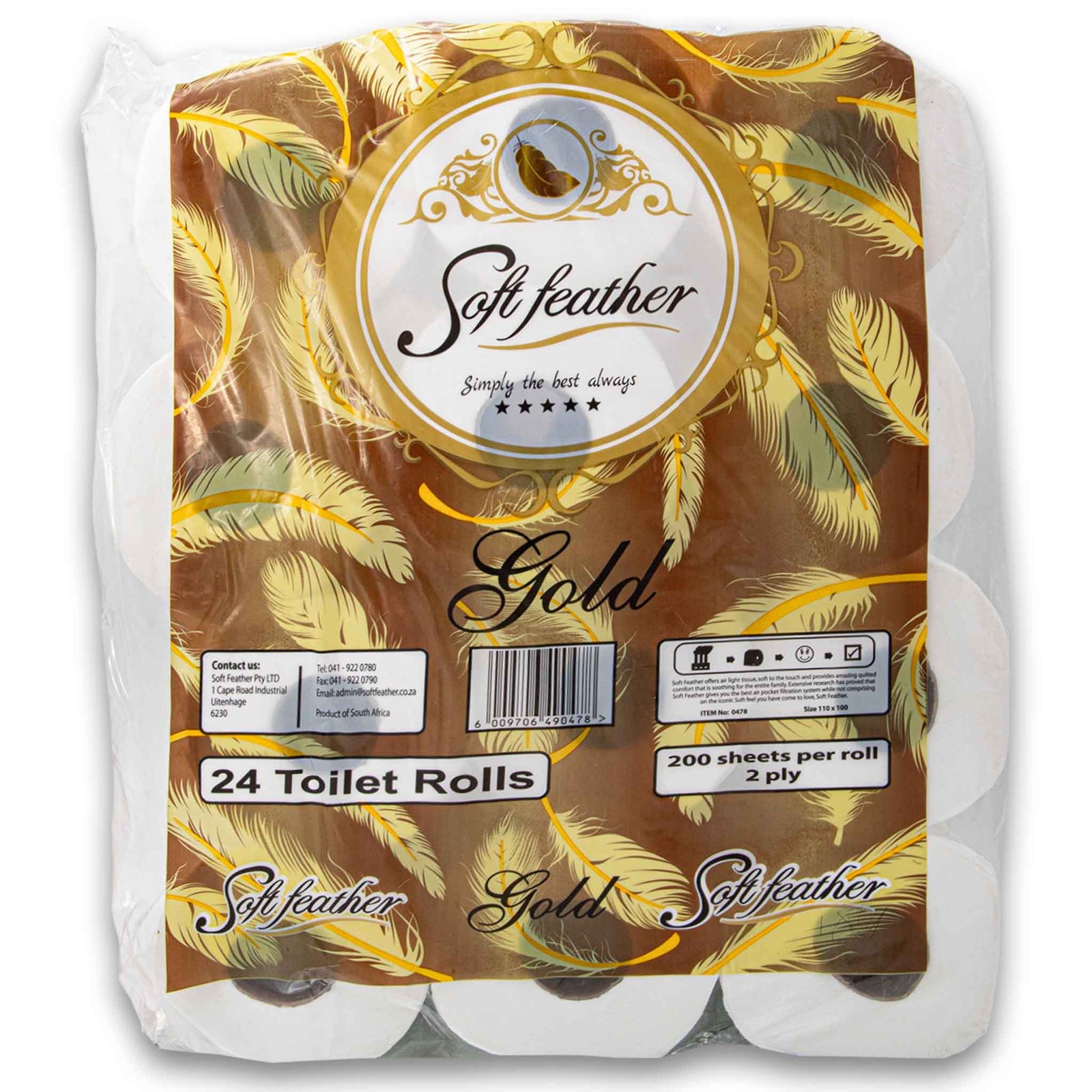 Gold Toilet Paper 200 Sheets Soft and Luxurious | Feather – Cosmetic ...