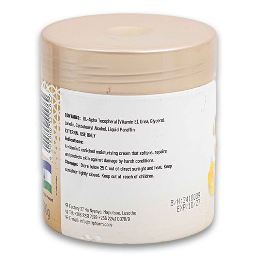 Tripharm, Vitamin E Cream Enriched with Urea for Extra Moisture 500g - Cosmetic Connection