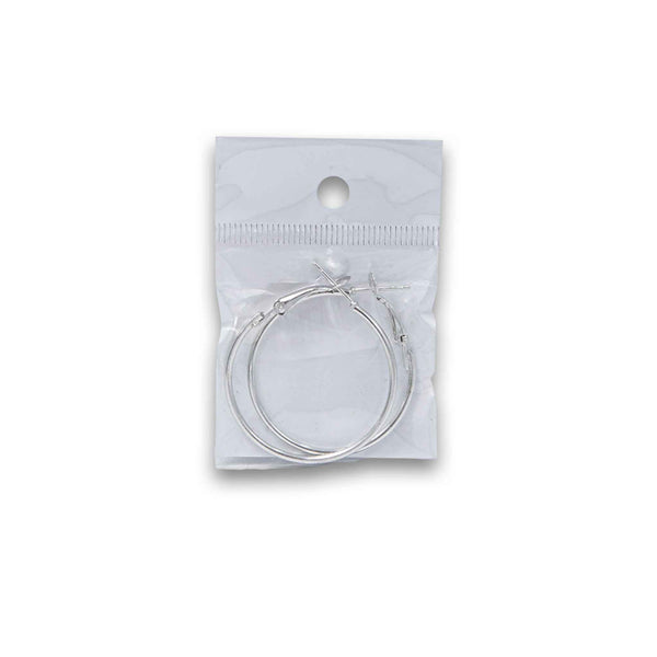 Naturally Flawless, Fashion Earring Silver Hoop Pair - Cosmetic Connection