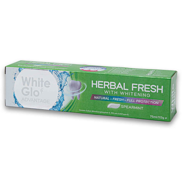 White Glo, Herbal Fresh with Whitening Toothpaste 75ml - Cosmetic Connection