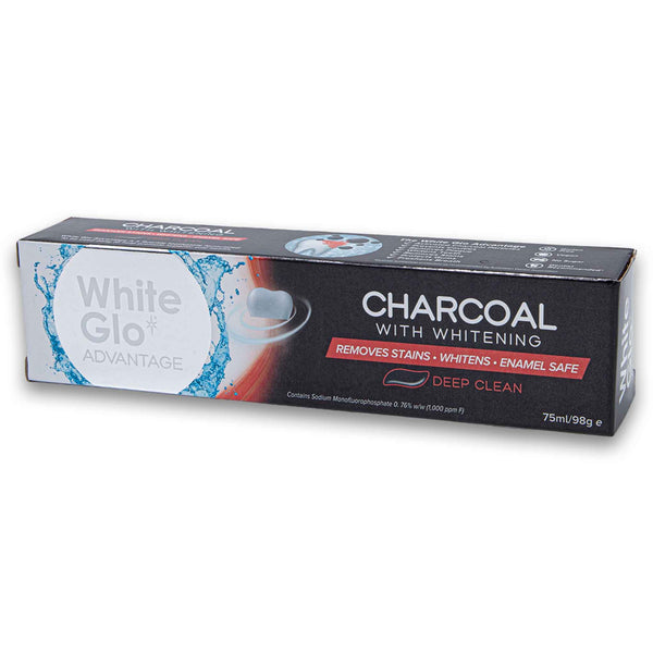 White Glo, Charcoal Whitening Toothpaste Deep Clean 75ml - Cosmetic Connection