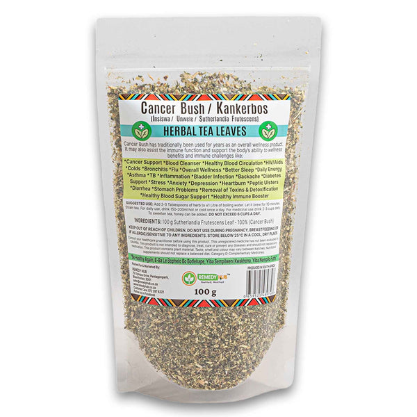 Remedy Hub, Cancer Bush Herbal Tea Leaves 100g - Cosmetic Connection