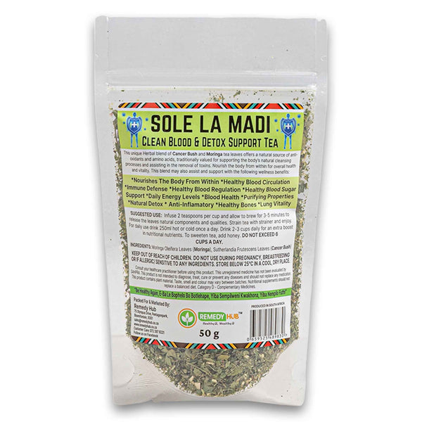 Remedy Hub, Sole La Madi Clean Blood & Detox Tea 50g - Cosmetic Connection