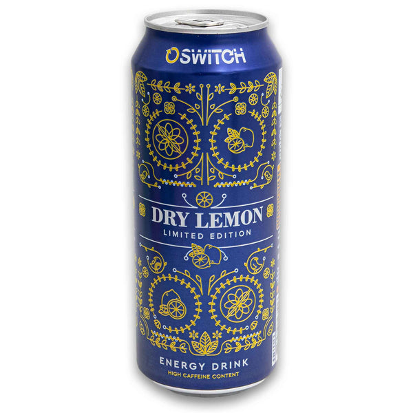 Switch, Dry Lemon Energy Drink 500ml - High Caffeine Content - Cosmetic Connection