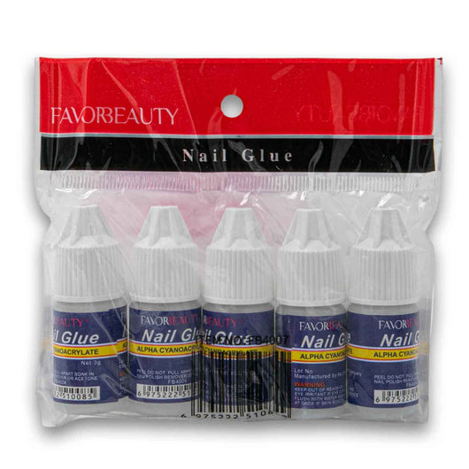 Favor Beauty, Nail Glue Alpha Cyanoacrylate 3g 5 Pack - Cosmetic Connection