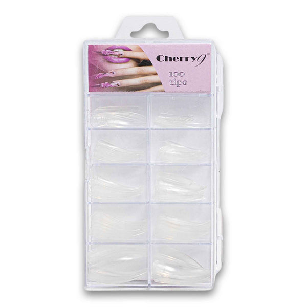 Cherry 9, False Nails Clear 100 Tips - Cosmetic Connection