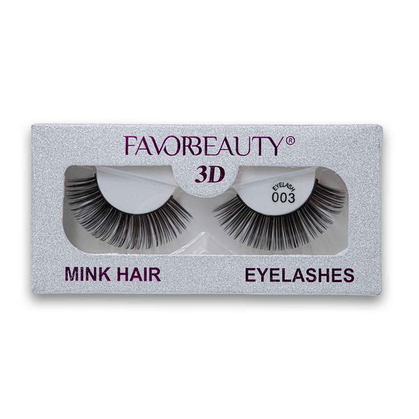 Favor Beauty, False Eyelashes Mink Hair Silver 3D #003 - Cosmetic Connection