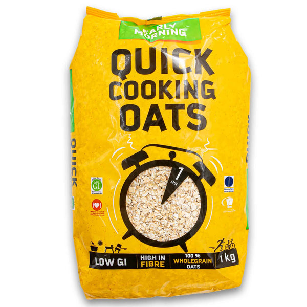 Early Morning, Quick Cooking Oats 1kg 100% Wholegrain with Low GI & High in Fibre - Cosmetic Connection