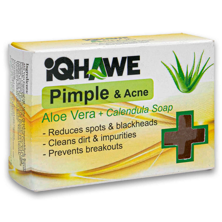 Iqhawe, Pimple & Acne Soap 120g with Aloe Vera & Calendula - Cosmetic Connection