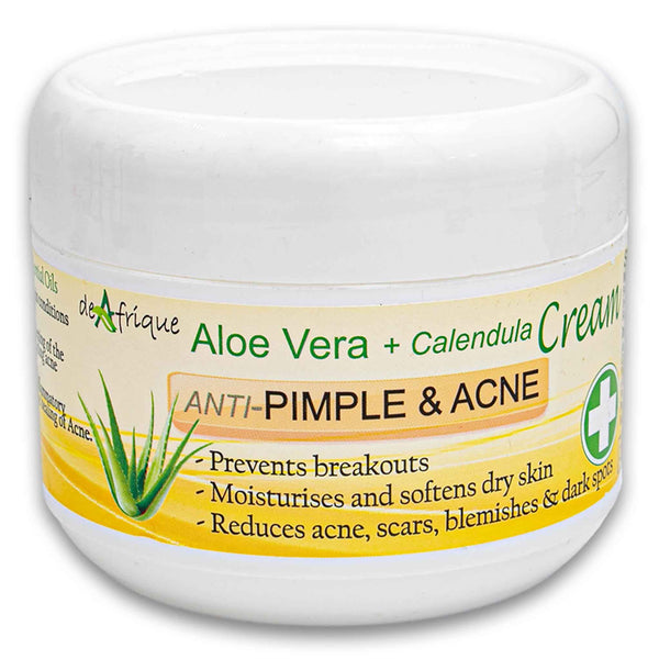 deAfrique, Anti-pimple & Acne Cream 250ml with Aloe Vera plus Calendula - Cosmetic Connection