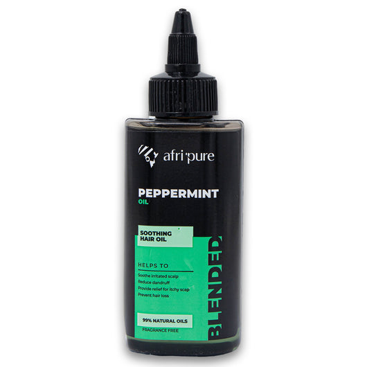 Afri Pure, Peppermint Oil Soothing Hair Oil Blended 100ml - Cosmetic Connection