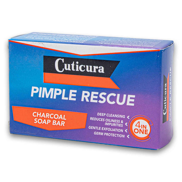 Cuticura, Pimple Rescue Charcoal Soap Bar 100g - Cosmetic Connection