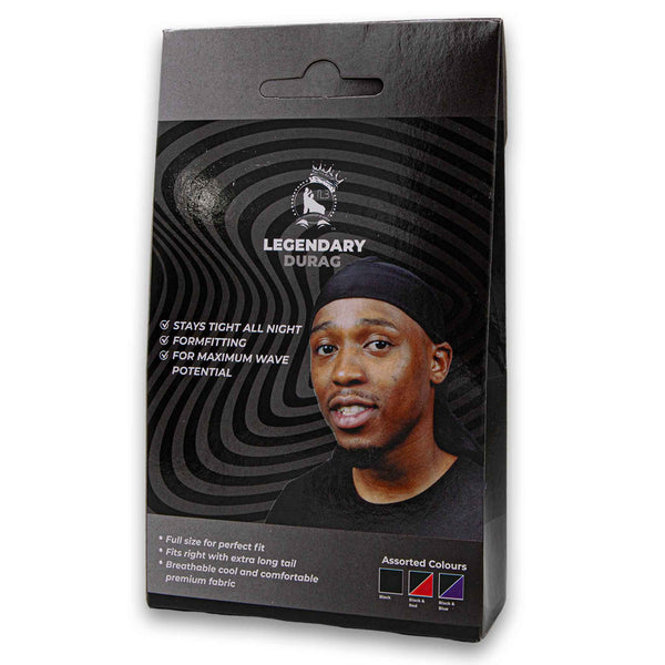 The Legendary Barber, Durag Black for Maximum Wave Potential - Cosmetic Connection