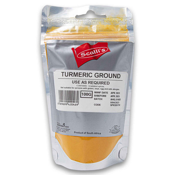 Scalli's, Turmeric Ground 100g - Cosmetic Connection