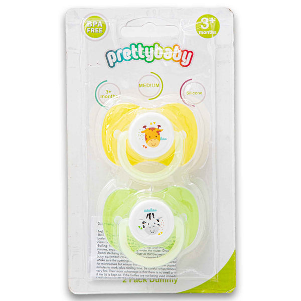 Pretty Baby, Baby Dummy 3+ Months Medium BPA Free 2 Pack - Cosmetic Connection